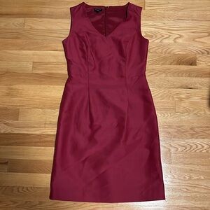 Talbots 4 petite burgundy sheath dress and matching blazer